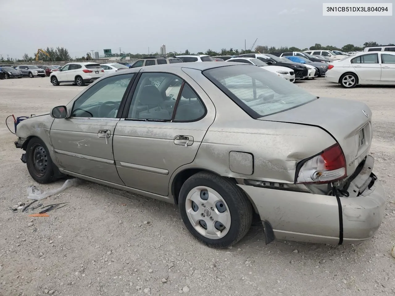 2003 Nissan Sentra Xe VIN: 3N1CB51DX3L804094 Lot: 62476804