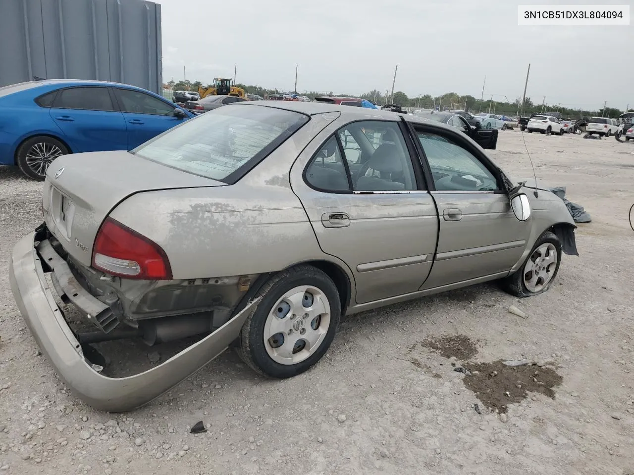 2003 Nissan Sentra Xe VIN: 3N1CB51DX3L804094 Lot: 62476804