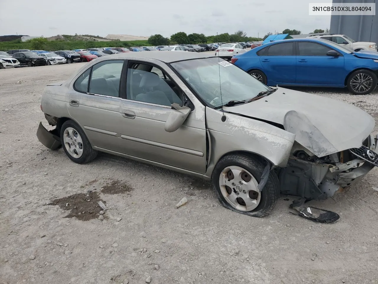 2003 Nissan Sentra Xe VIN: 3N1CB51DX3L804094 Lot: 62476804