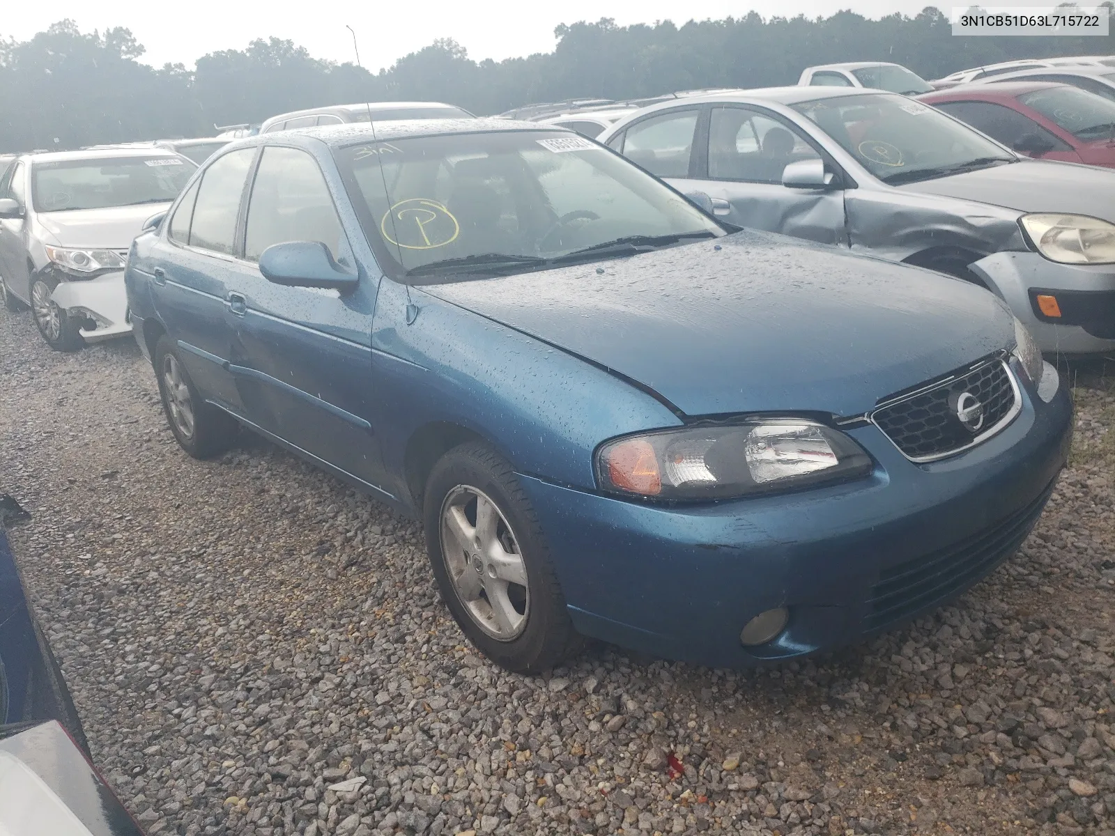 2003 Nissan Sentra Xe VIN: 3N1CB51D63L715722 Lot: 63515274