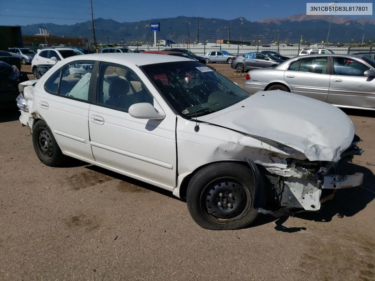 2003 Nissan Sentra Xe VIN: 3N1CB51D83L817801 Lot: 66761514