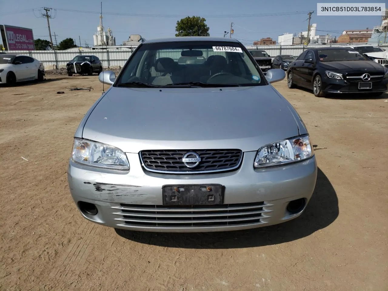 2003 Nissan Sentra Xe VIN: 3N1CB51D03L783854 Lot: 66787604