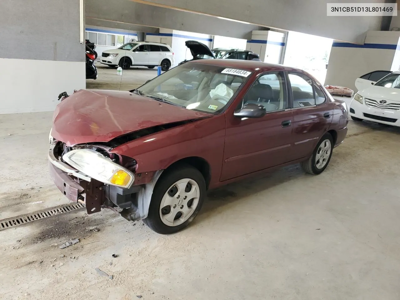 2003 Nissan Sentra Xe VIN: 3N1CB51D13L801469 Lot: 68184834