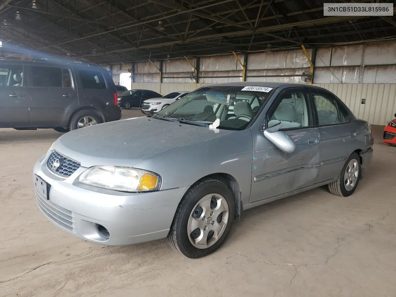 2003 Nissan Sentra Xe VIN: 3N1CB51D33L815986 Lot: 68618574