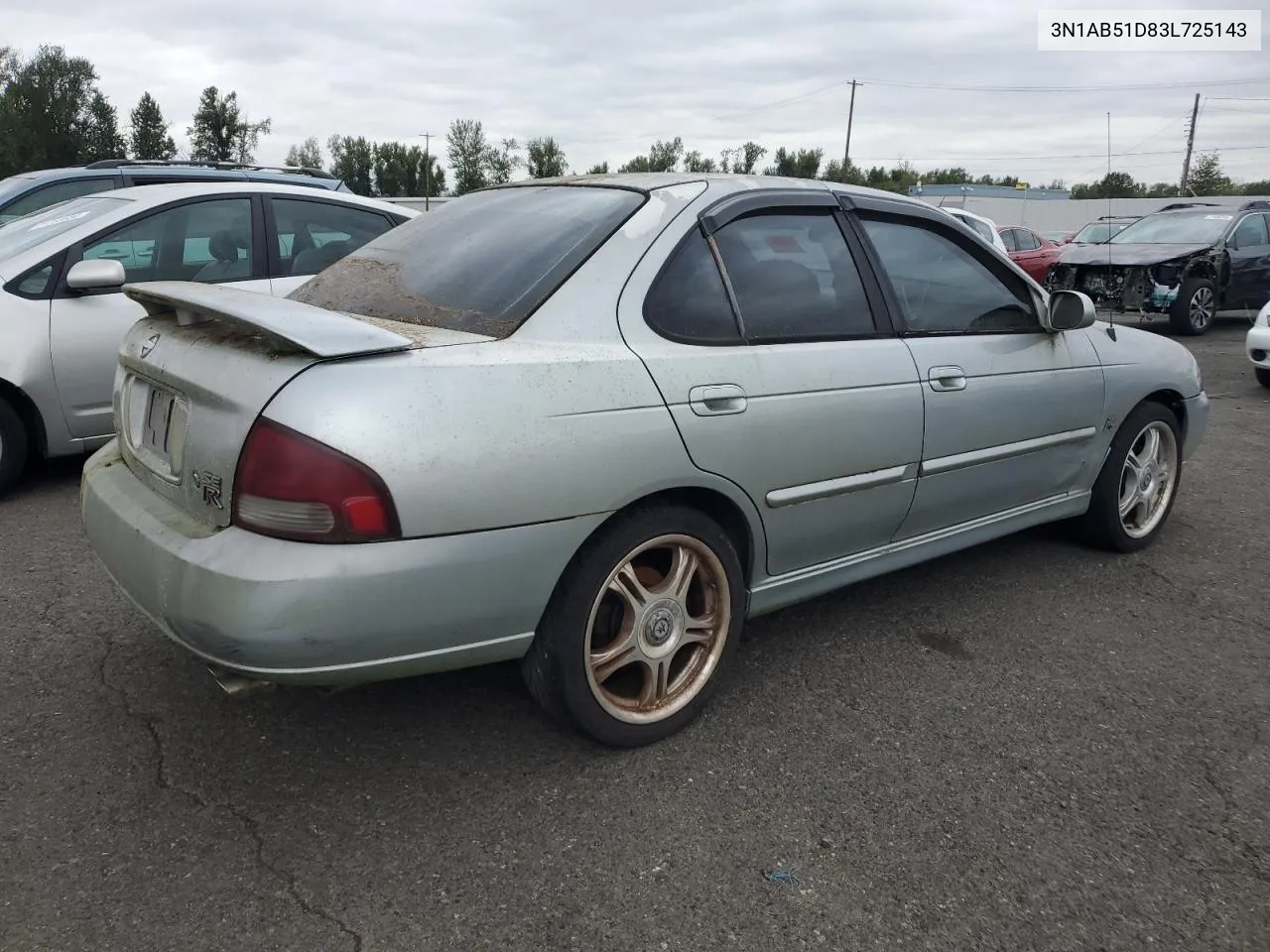 2003 Nissan Sentra Se-R Spec V VIN: 3N1AB51D83L725143 Lot: 72162514