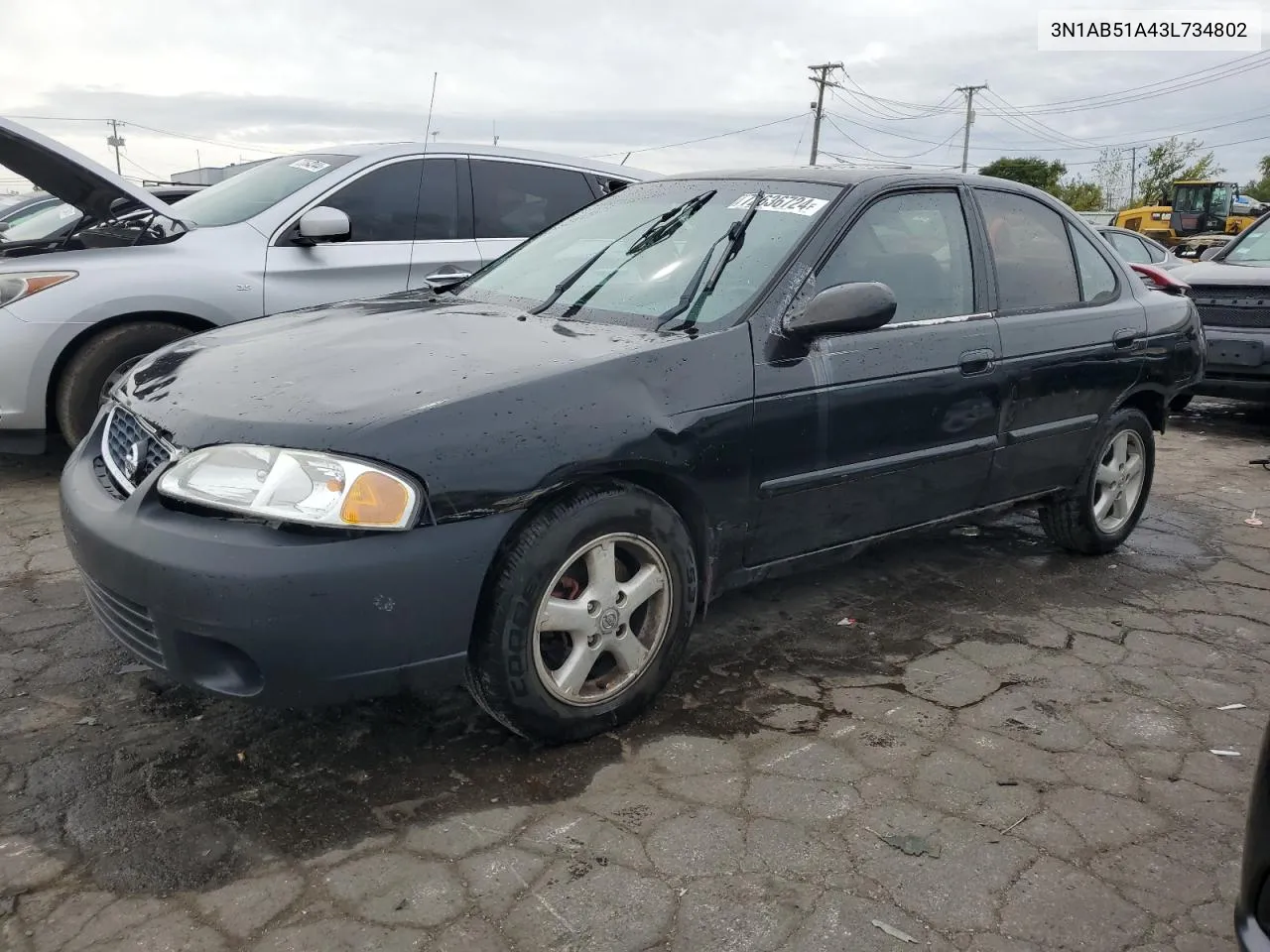 2003 Nissan Sentra Se-R Limited VIN: 3N1AB51A43L734802 Lot: 72636724