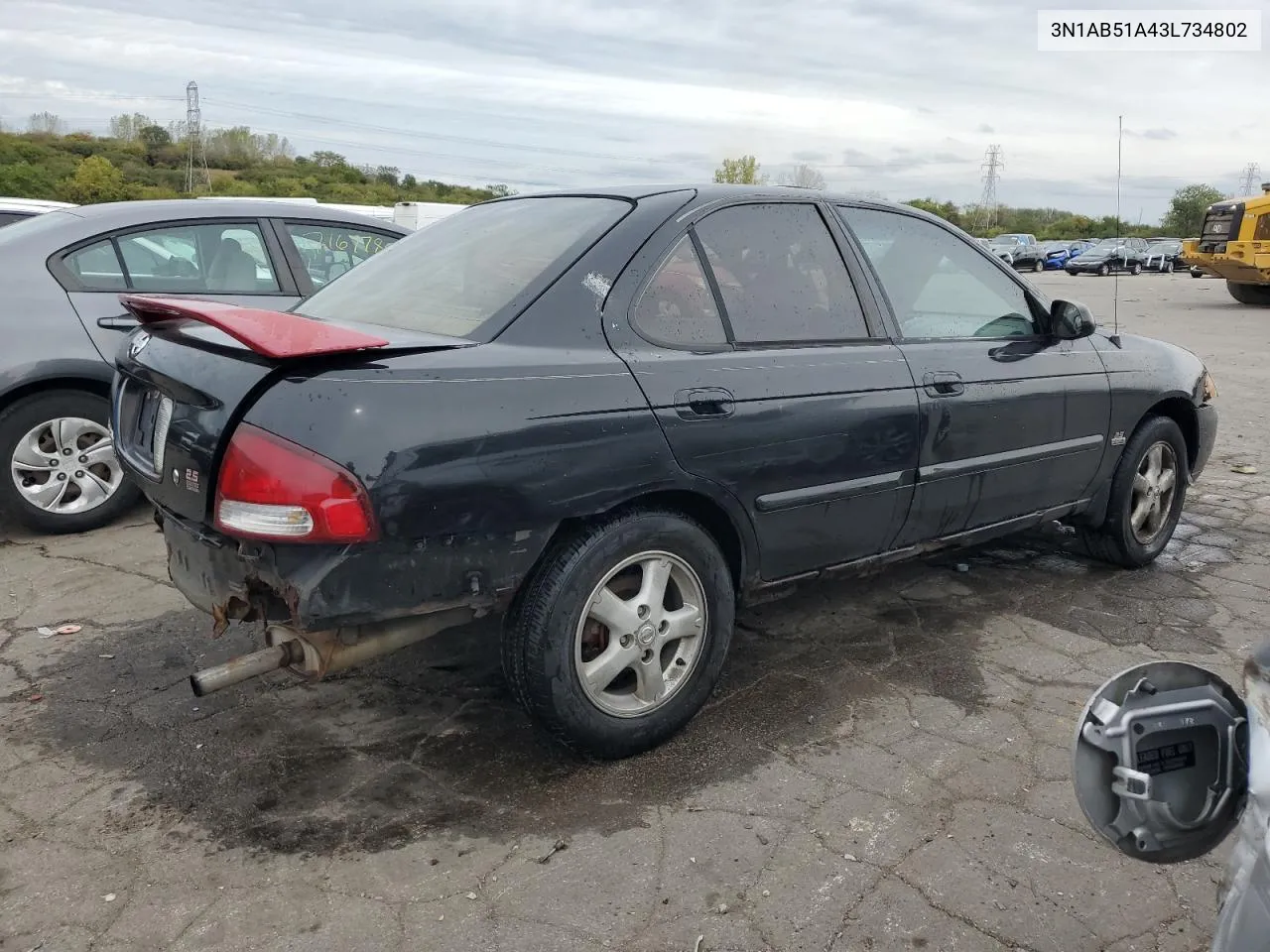 2003 Nissan Sentra Se-R Limited VIN: 3N1AB51A43L734802 Lot: 72636724