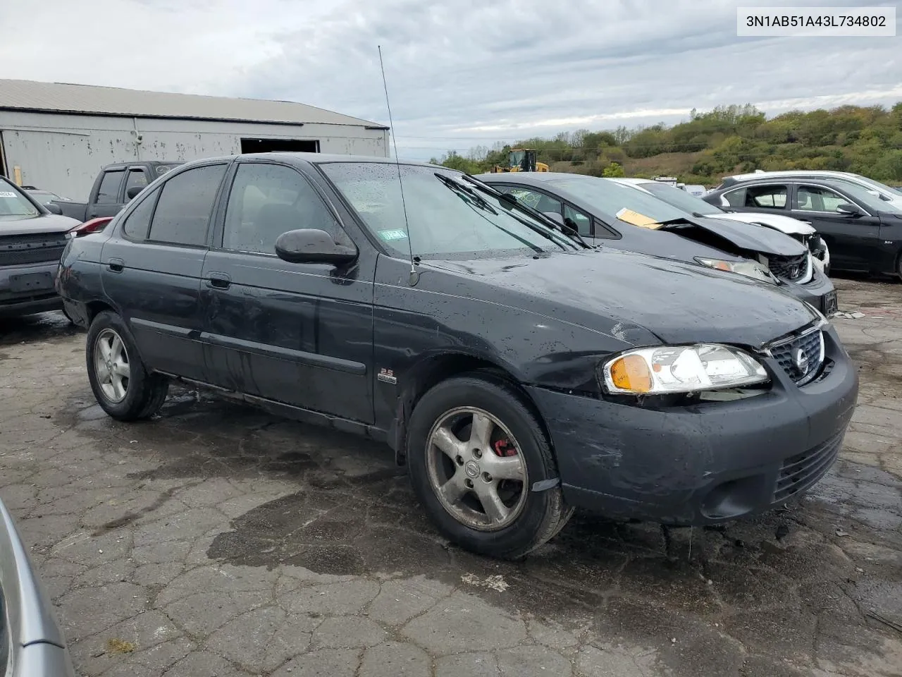 2003 Nissan Sentra Se-R Limited VIN: 3N1AB51A43L734802 Lot: 72636724