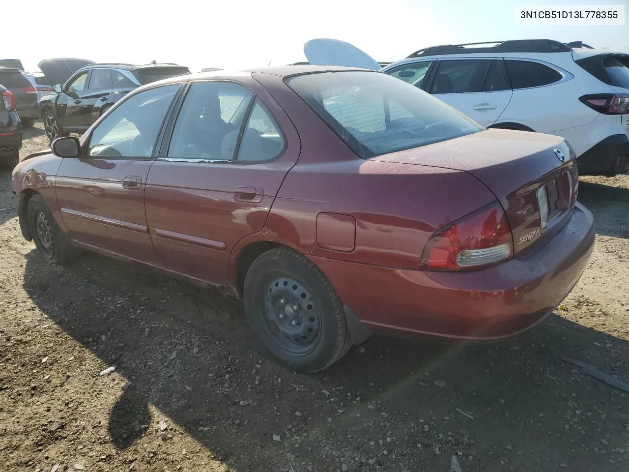 2003 Nissan Sentra Xe VIN: 3N1CB51D13L778355 Lot: 72780974