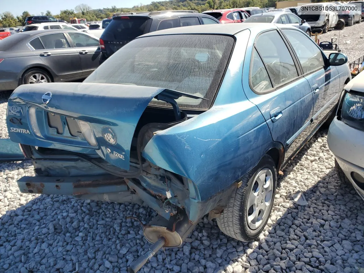 2003 Nissan Sentra Xe VIN: 3N1CB51D53L707000 Lot: 73805644