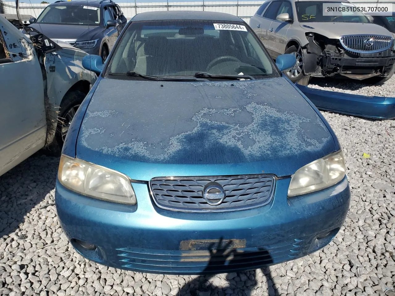 2003 Nissan Sentra Xe VIN: 3N1CB51D53L707000 Lot: 73805644