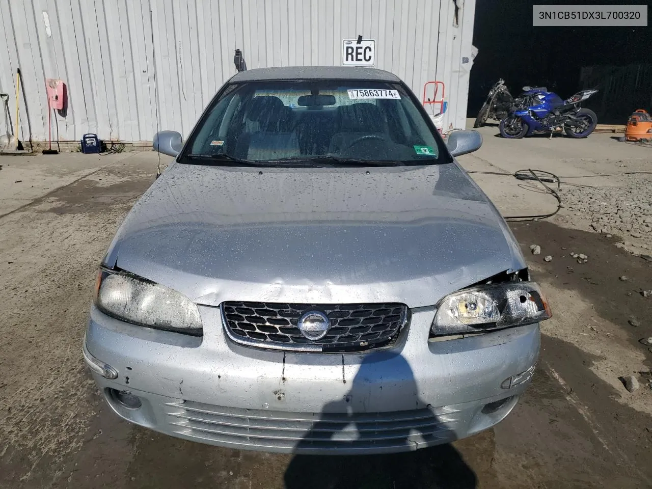 2003 Nissan Sentra Xe VIN: 3N1CB51DX3L700320 Lot: 75863774