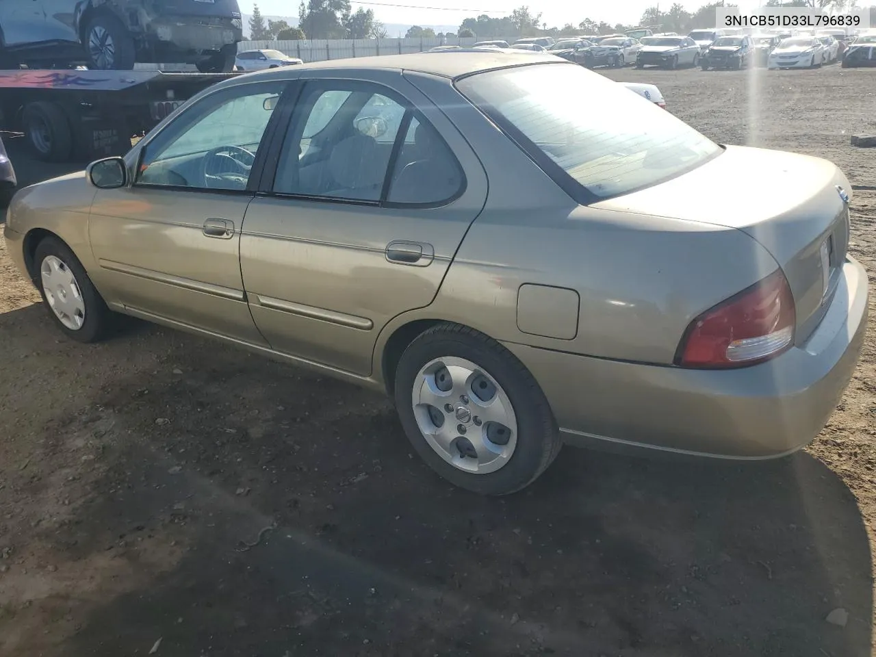 2003 Nissan Sentra Xe VIN: 3N1CB51D33L796839 Lot: 76768094