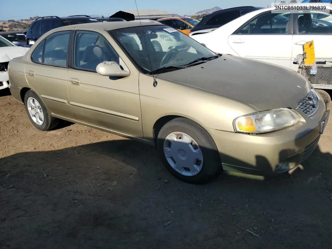 2003 Nissan Sentra Xe VIN: 3N1CB51D33L796839 Lot: 76768094