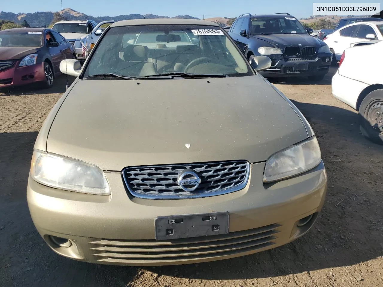 2003 Nissan Sentra Xe VIN: 3N1CB51D33L796839 Lot: 76768094