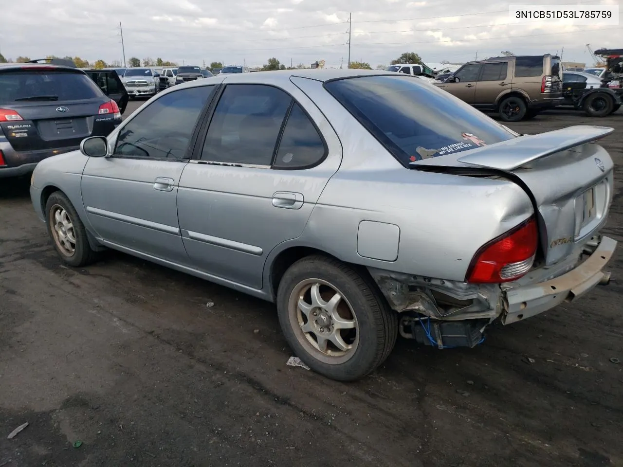 2003 Nissan Sentra Xe VIN: 3N1CB51D53L785759 Lot: 78610954