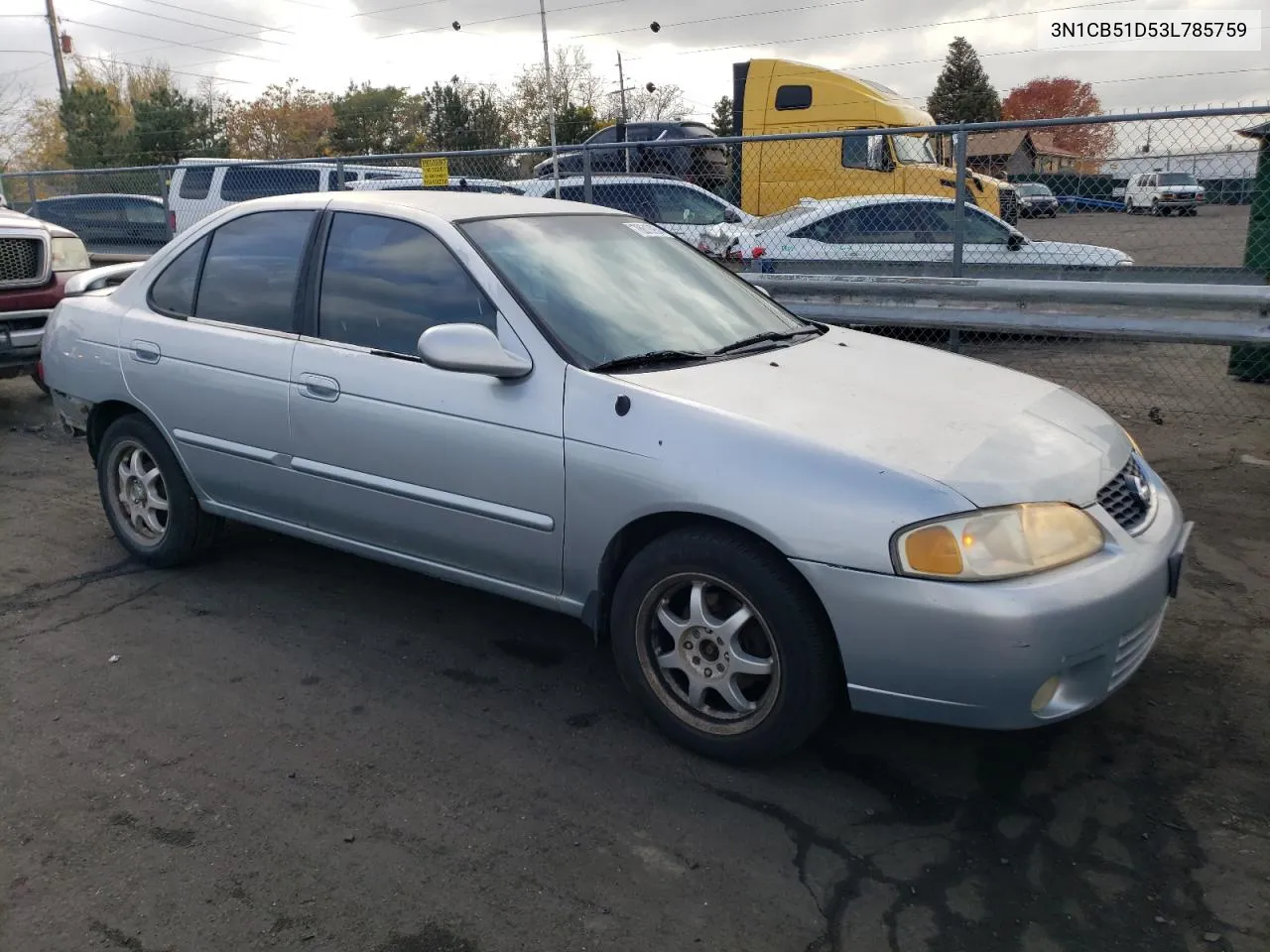 2003 Nissan Sentra Xe VIN: 3N1CB51D53L785759 Lot: 78610954