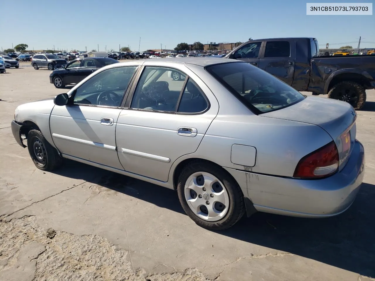 2003 Nissan Sentra Xe VIN: 3N1CB51D73L793703 Lot: 80098964