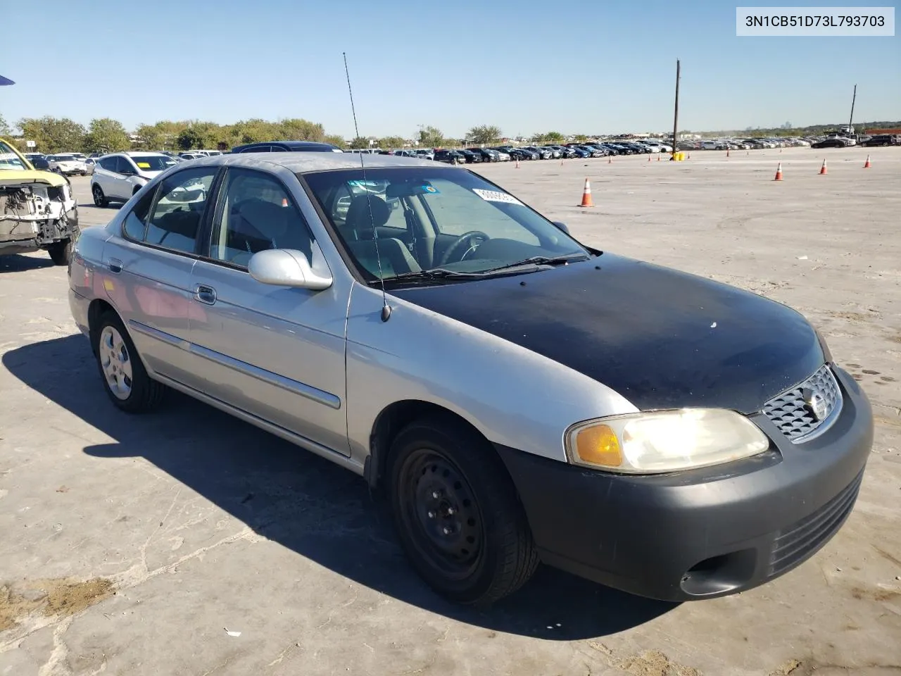 2003 Nissan Sentra Xe VIN: 3N1CB51D73L793703 Lot: 80098964