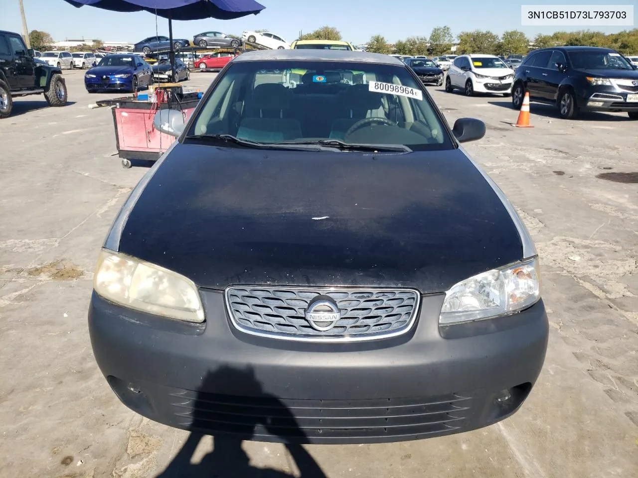 2003 Nissan Sentra Xe VIN: 3N1CB51D73L793703 Lot: 80098964