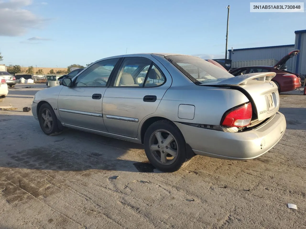 2003 Nissan Sentra Se-R Limited VIN: 3N1AB51A83L730848 Lot: 80310284