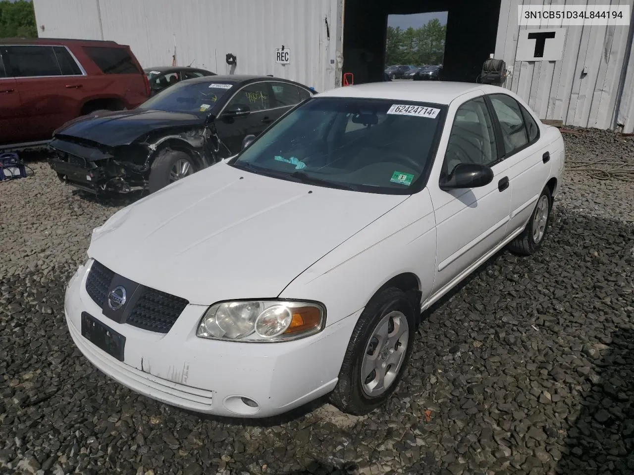 2004 Nissan Sentra 1.8 VIN: 3N1CB51D34L844194 Lot: 62424714