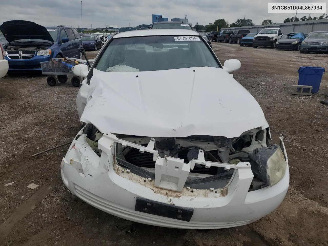 2004 Nissan Sentra 1.8 VIN: 3N1CB51D04L867934 Lot: 67397864