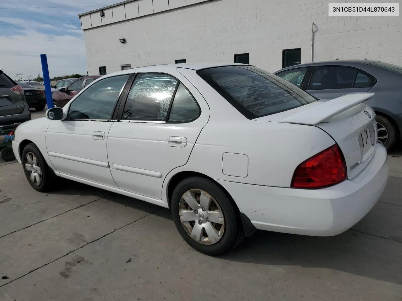 2004 Nissan Sentra 1.8 VIN: 3N1CB51D44L870643 Lot: 71645874