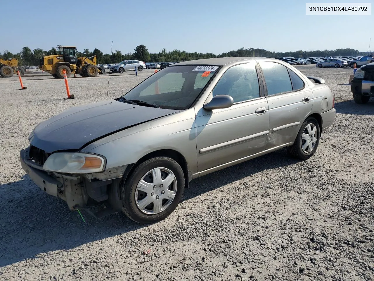 2004 Nissan Sentra 1.8 VIN: 3N1CB51DX4L480792 Lot: 74878574