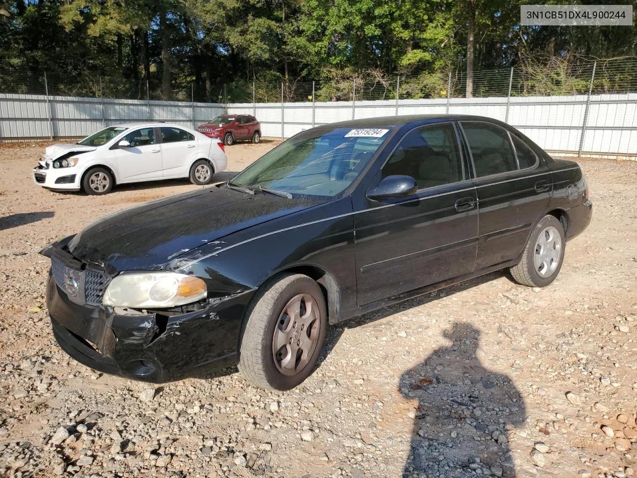 2004 Nissan Sentra 1.8 VIN: 3N1CB51DX4L900244 Lot: 75319294