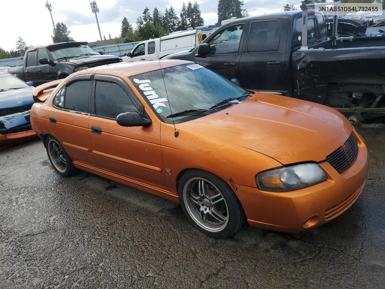 2004 Nissan Sentra Se-R Spec V VIN: 3N1AB51D54L732455 Lot: 76025604