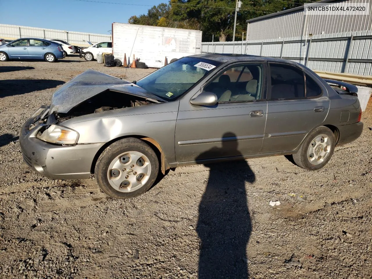 2004 Nissan Sentra 1.8 VIN: 3N1CB51DX4L472420 Lot: 76506534