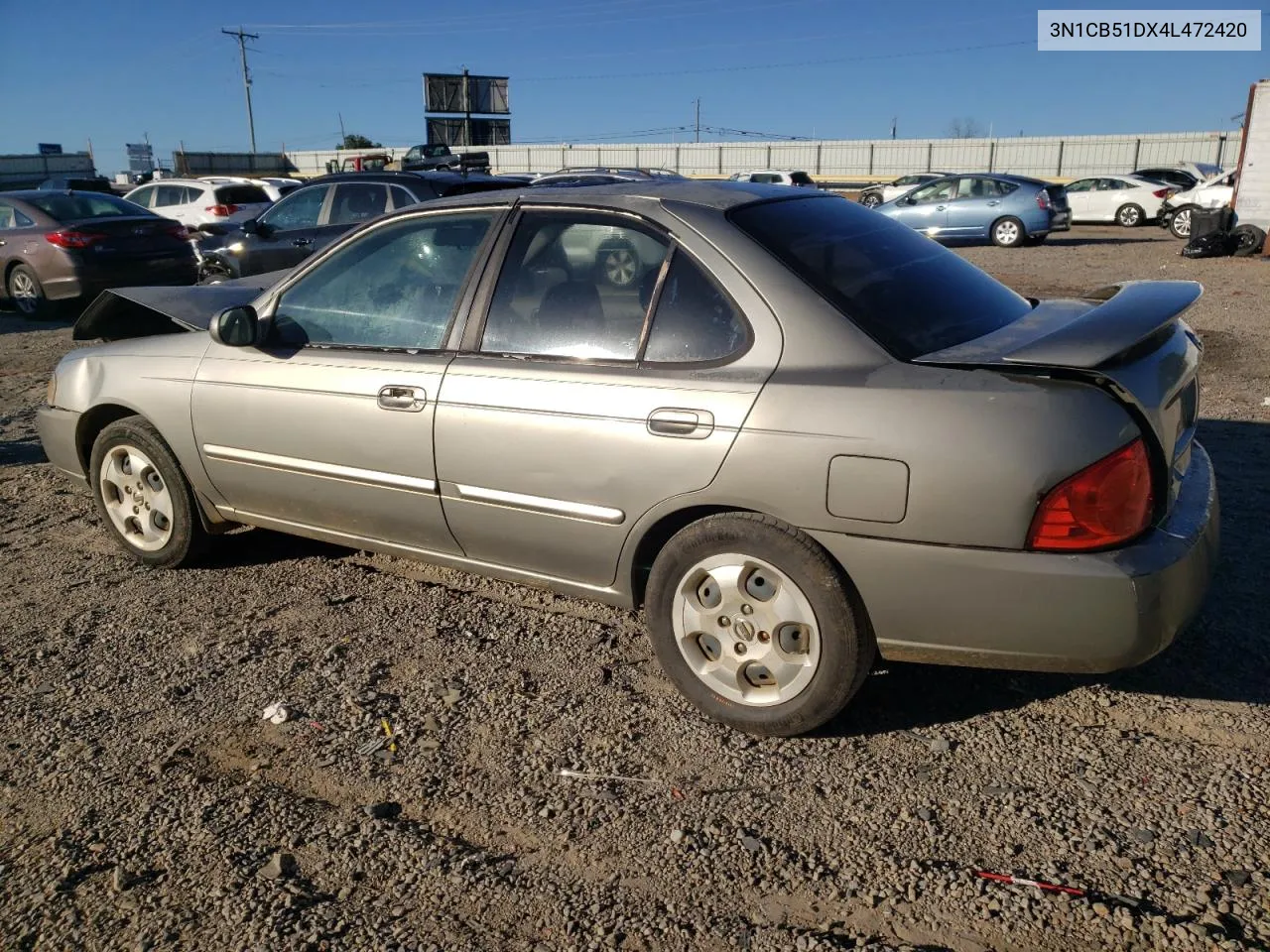 2004 Nissan Sentra 1.8 VIN: 3N1CB51DX4L472420 Lot: 76506534