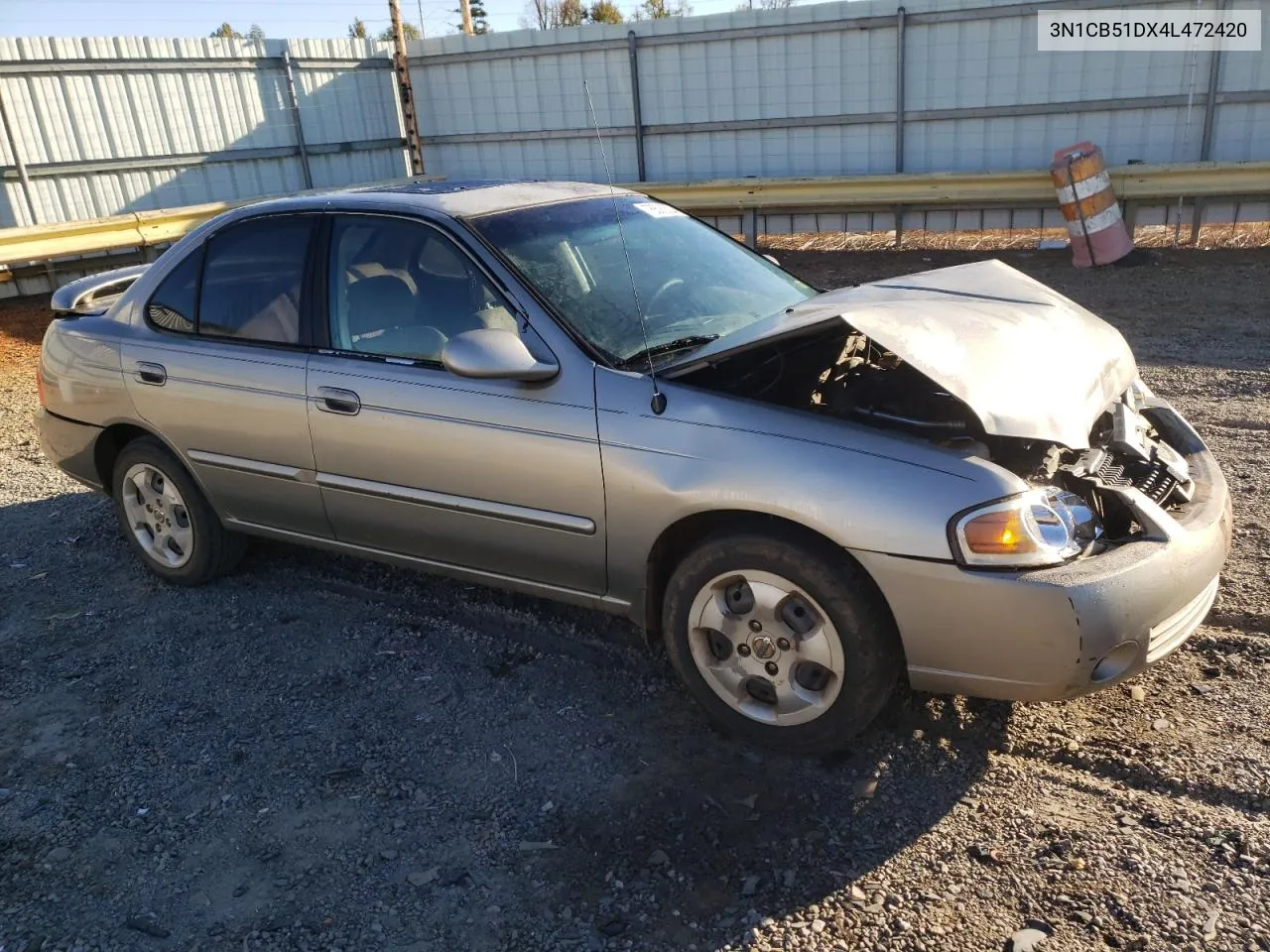 2004 Nissan Sentra 1.8 VIN: 3N1CB51DX4L472420 Lot: 76506534