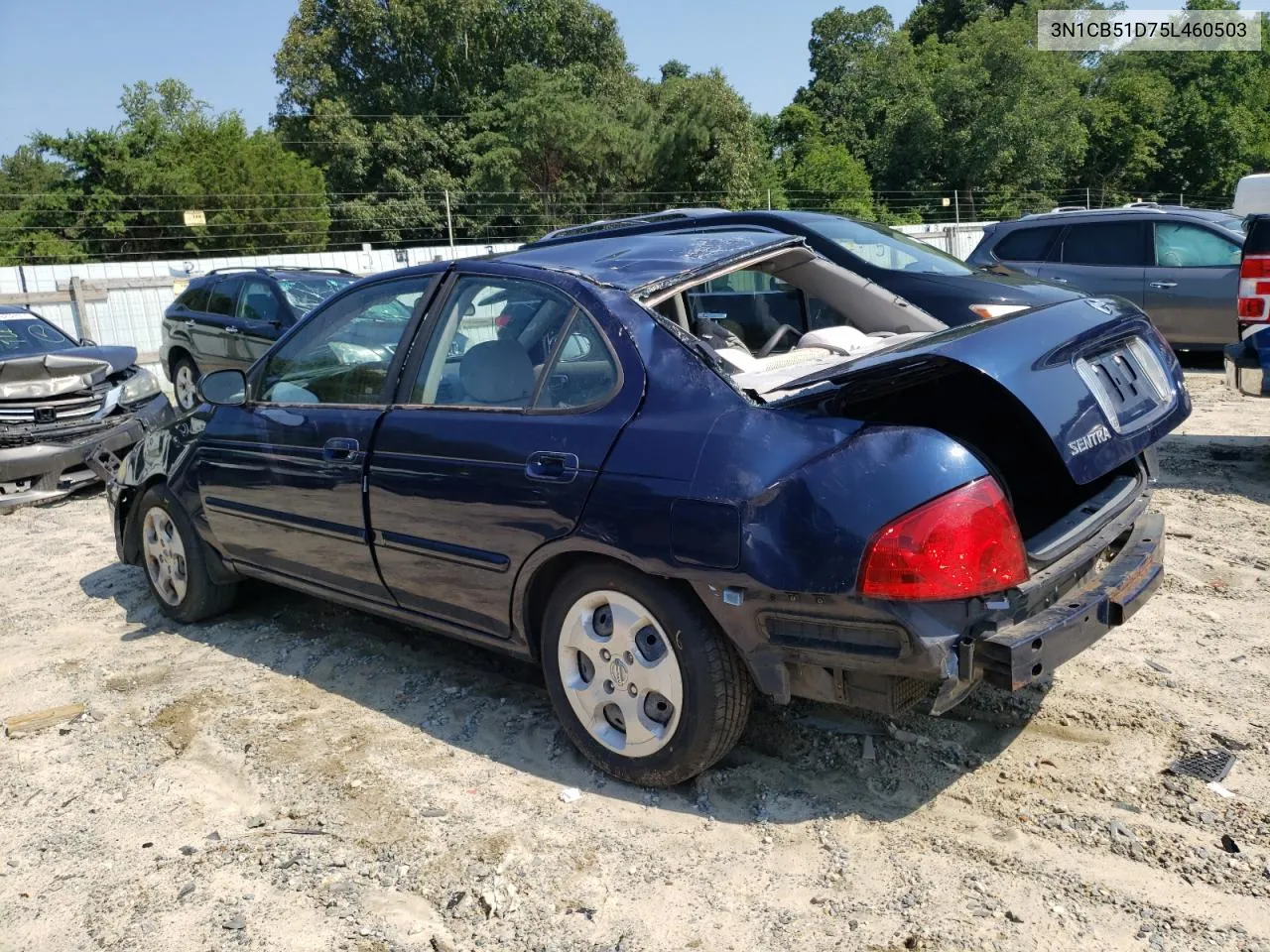 2005 Nissan Sentra 1.8 VIN: 3N1CB51D75L460503 Lot: 62887904