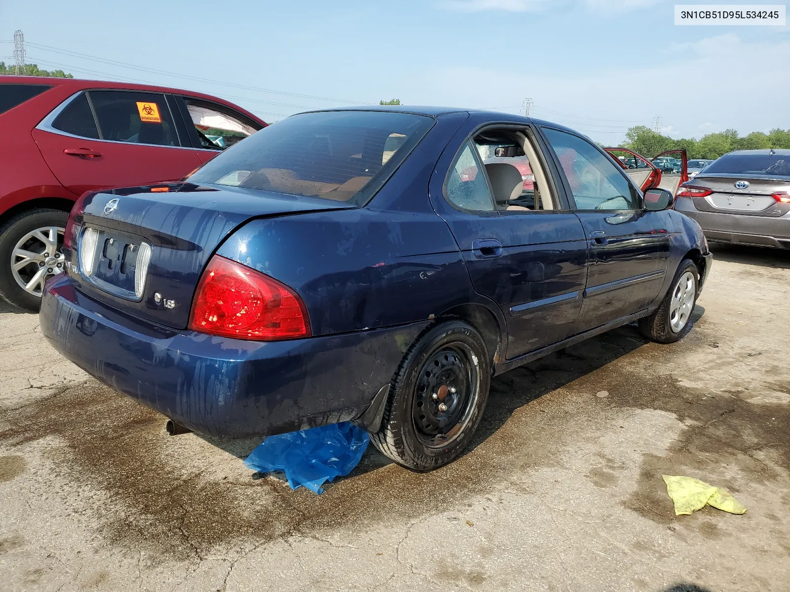 2005 Nissan Sentra 1.8 VIN: 3N1CB51D95L534245 Lot: 65767344