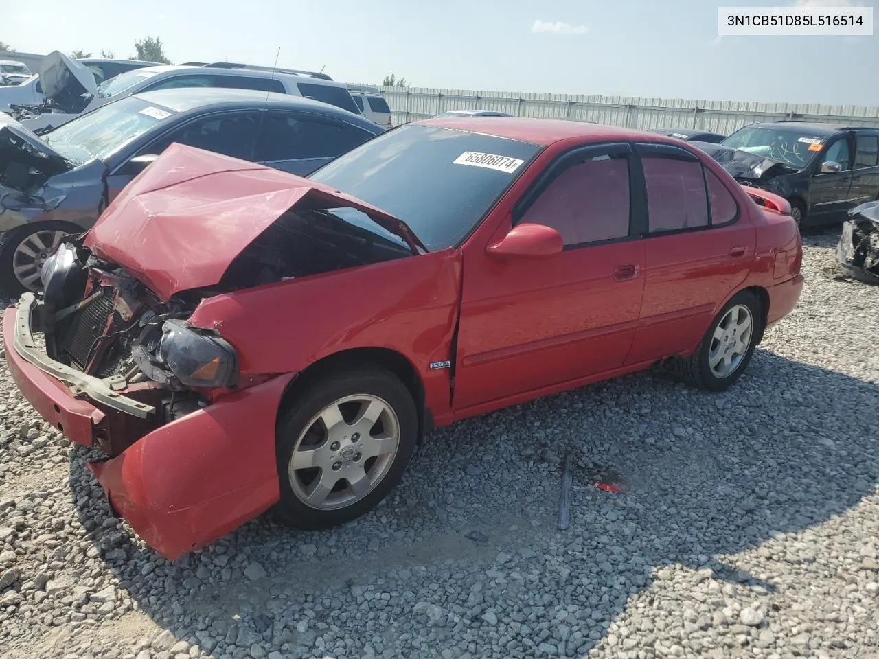 2005 Nissan Sentra 1.8 VIN: 3N1CB51D85L516514 Lot: 65806074