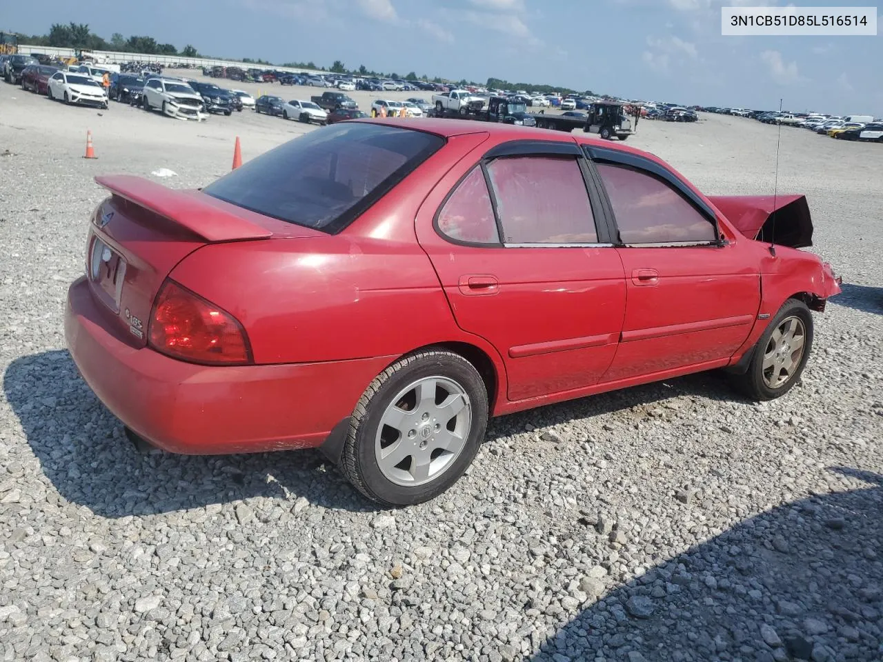 2005 Nissan Sentra 1.8 VIN: 3N1CB51D85L516514 Lot: 65806074