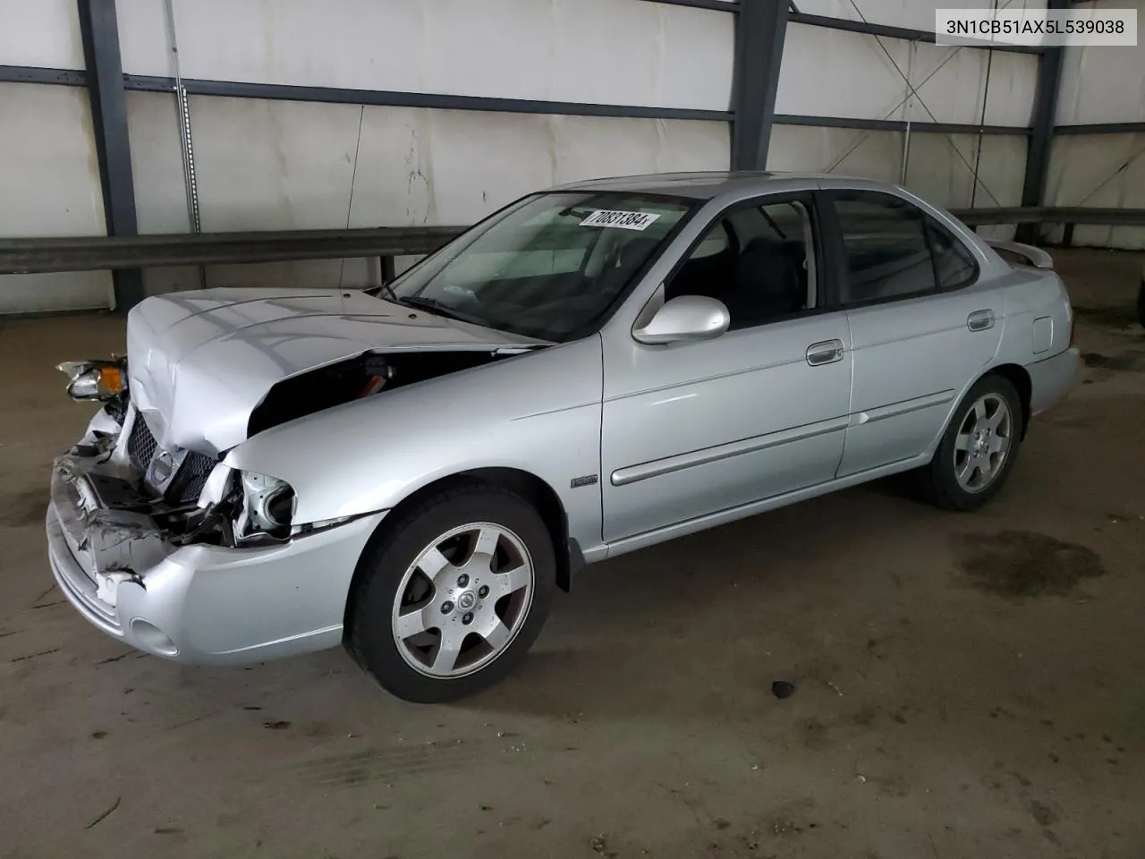 2005 Nissan Sentra 1.8S VIN: 3N1CB51AX5L539038 Lot: 70831384