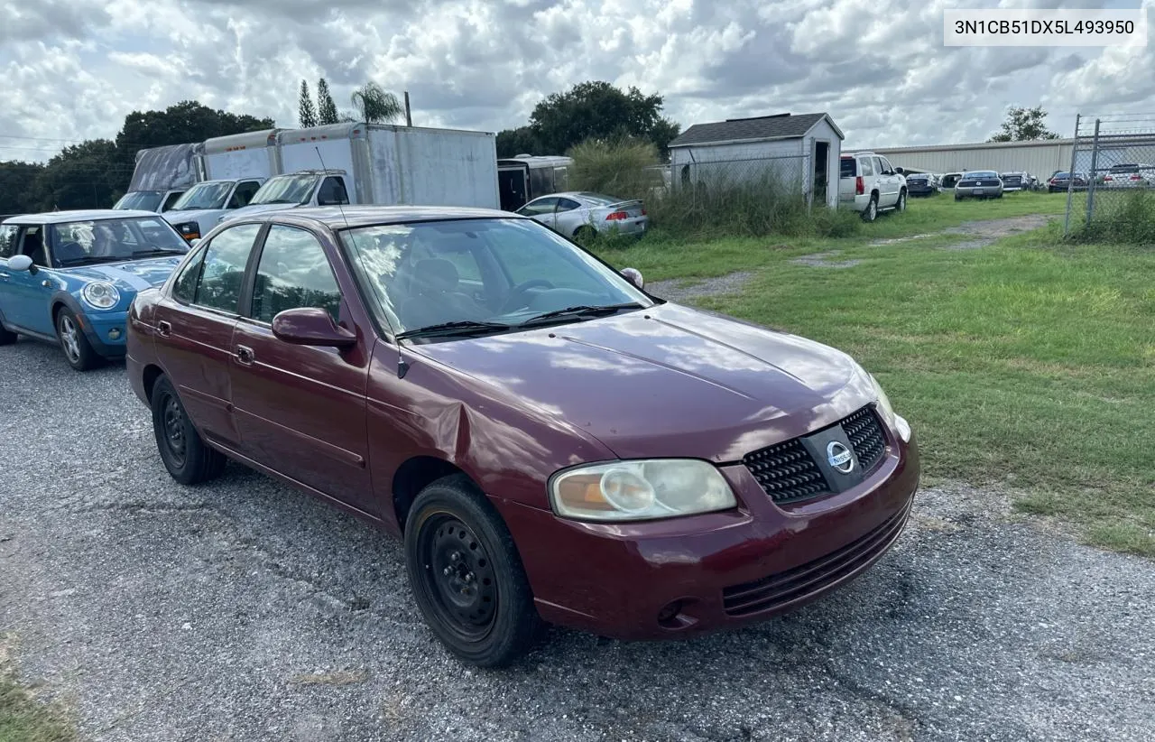 2005 Nissan Sentra 1.8 VIN: 3N1CB51DX5L493950 Lot: 70867584