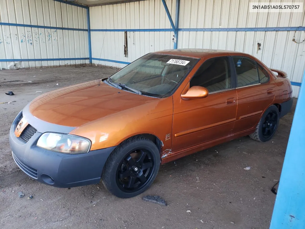 2005 Nissan Sentra Se-R Spec V VIN: 3N1AB51A05L570757 Lot: 71768734