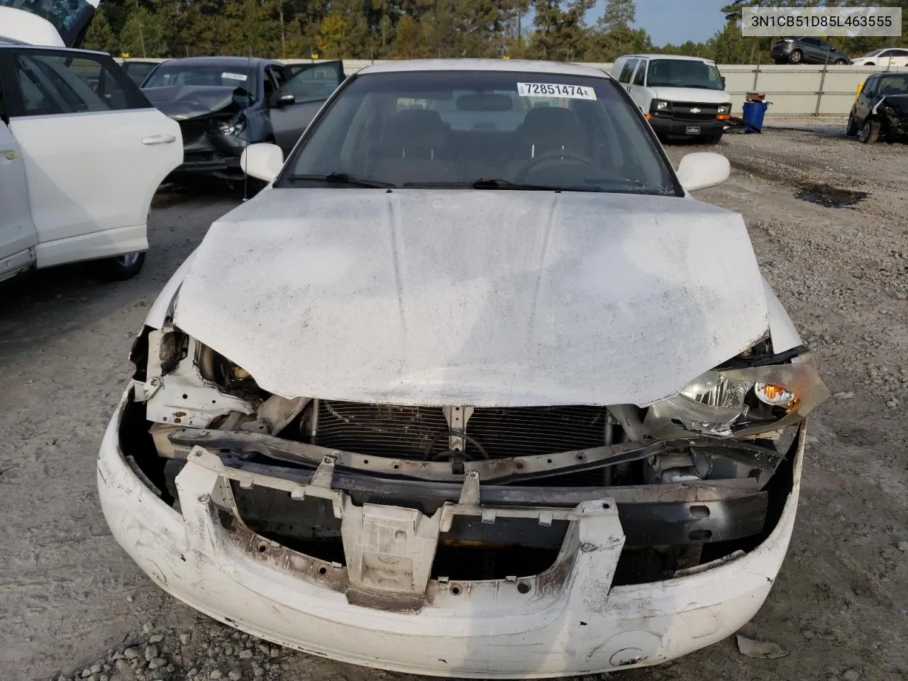 2005 Nissan Sentra 1.8 VIN: 3N1CB51D85L463555 Lot: 72851474