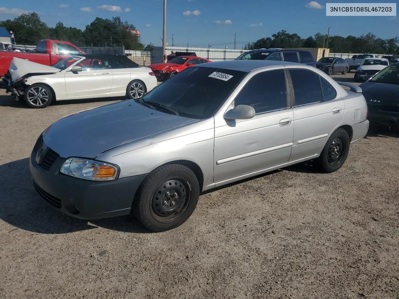 2005 Nissan Sentra 1.8 VIN: 3N1CB51D85L467203 Lot: 73105854