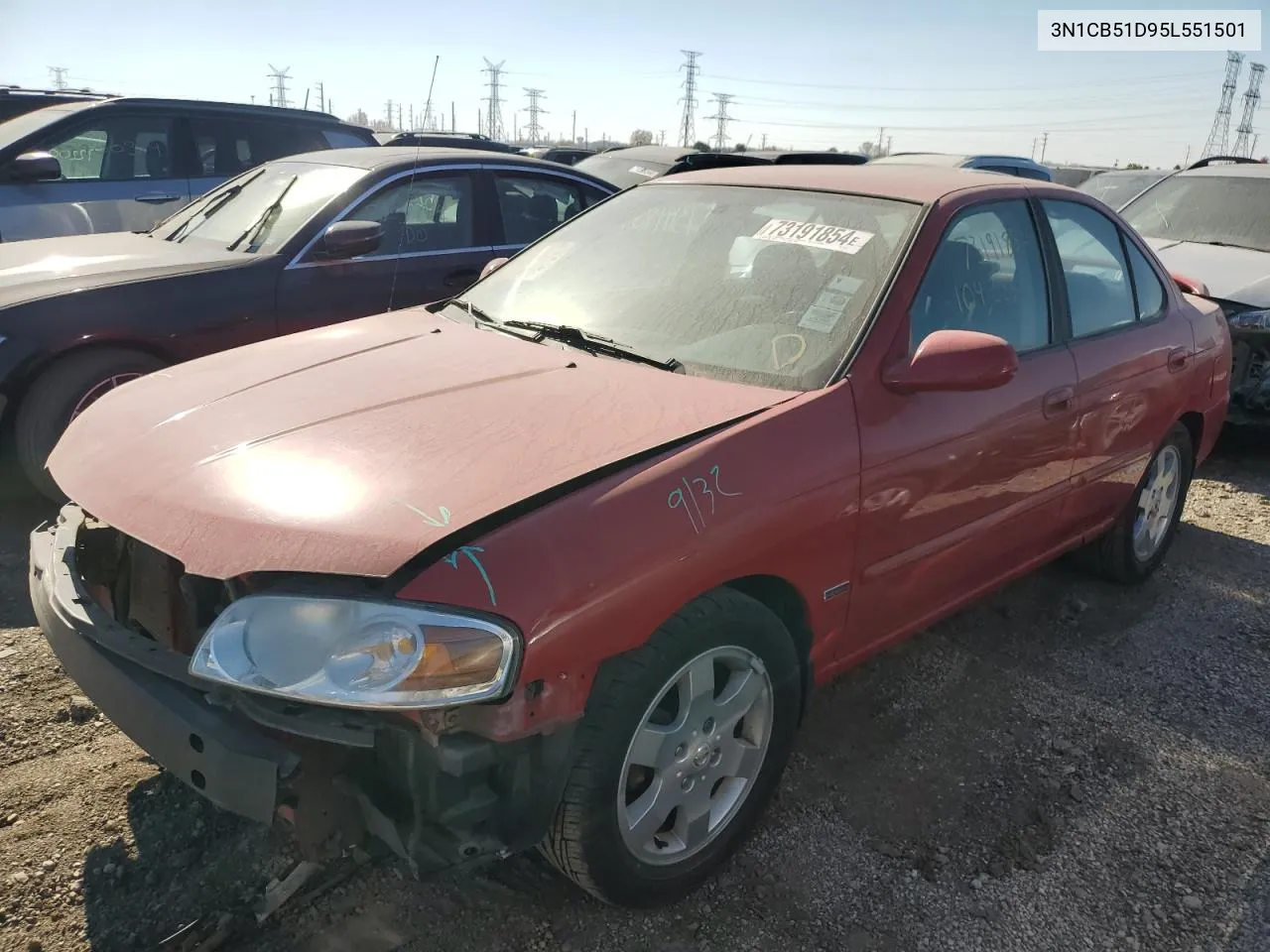 2005 Nissan Sentra 1.8 VIN: 3N1CB51D95L551501 Lot: 73191854