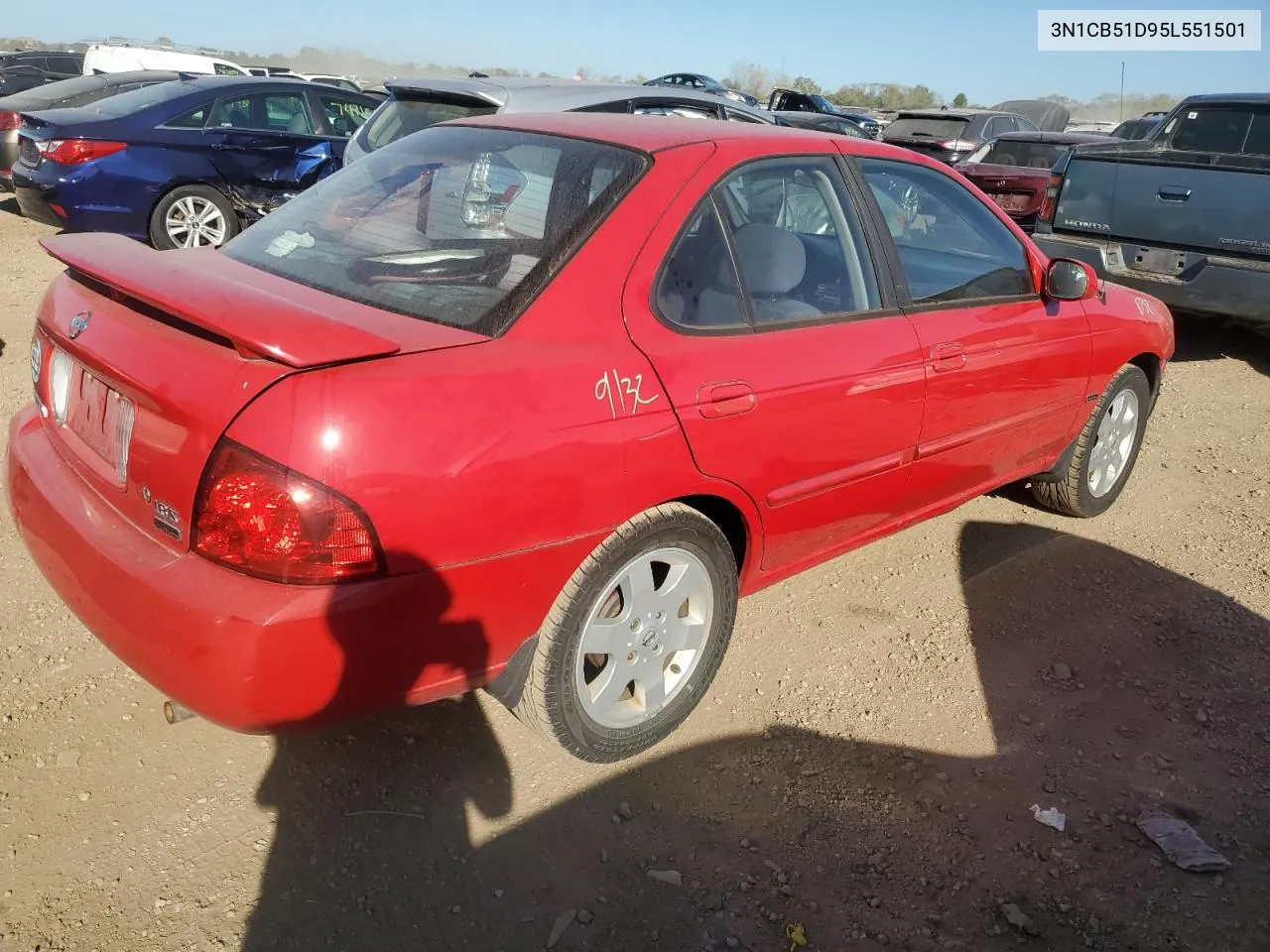 2005 Nissan Sentra 1.8 VIN: 3N1CB51D95L551501 Lot: 73191854