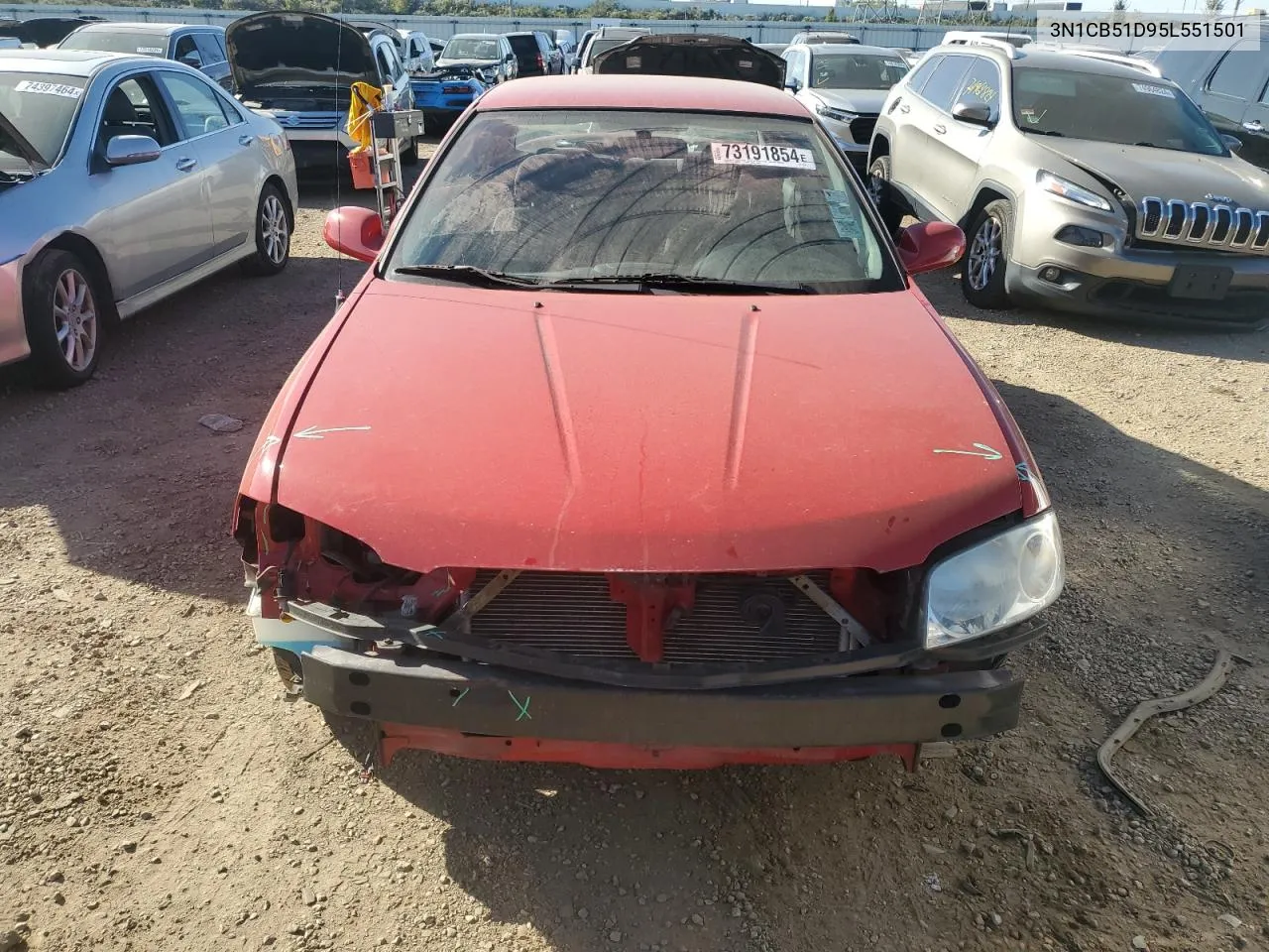 2005 Nissan Sentra 1.8 VIN: 3N1CB51D95L551501 Lot: 73191854