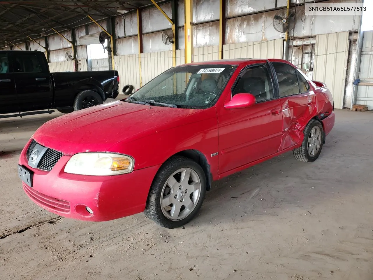 2005 Nissan Sentra 1.8S VIN: 3N1CB51A65L577513 Lot: 74398604