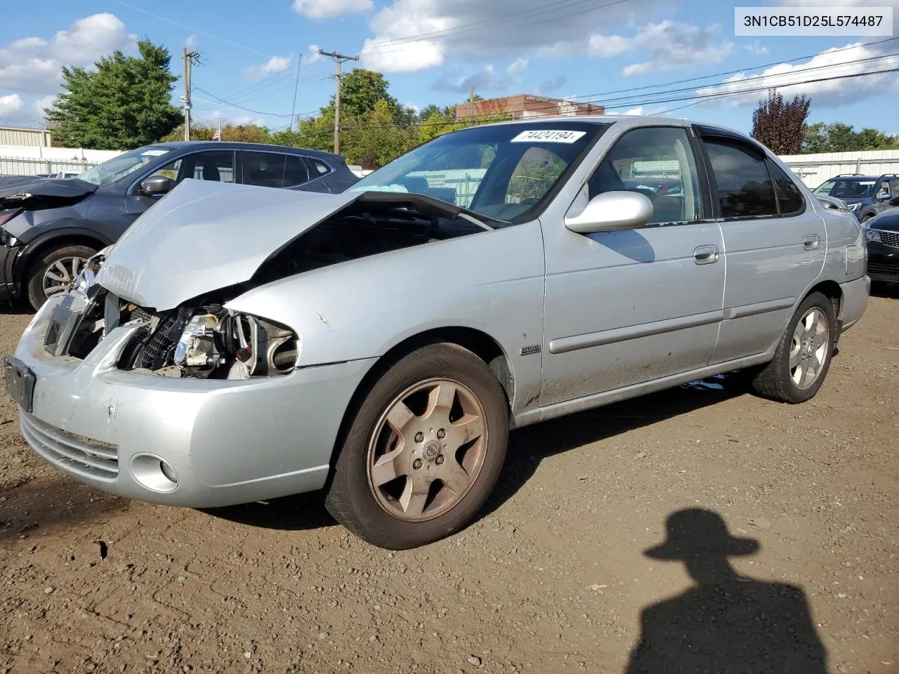 2005 Nissan Sentra 1.8 VIN: 3N1CB51D25L574487 Lot: 74424194