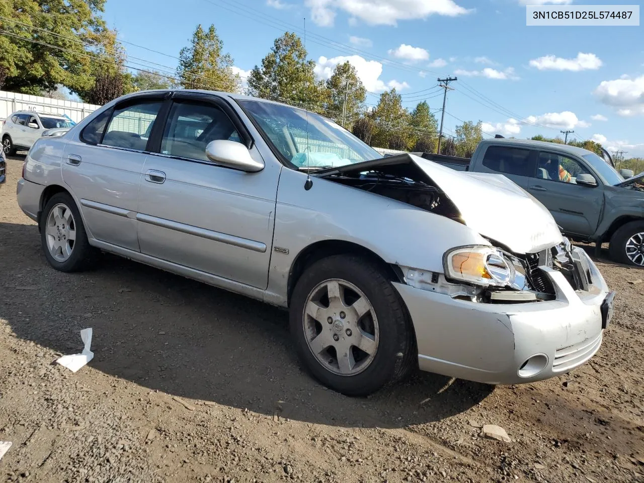 2005 Nissan Sentra 1.8 VIN: 3N1CB51D25L574487 Lot: 74424194