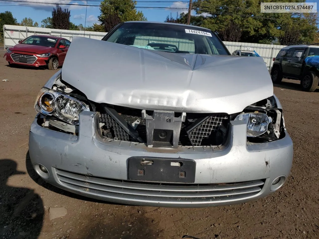 2005 Nissan Sentra 1.8 VIN: 3N1CB51D25L574487 Lot: 74424194